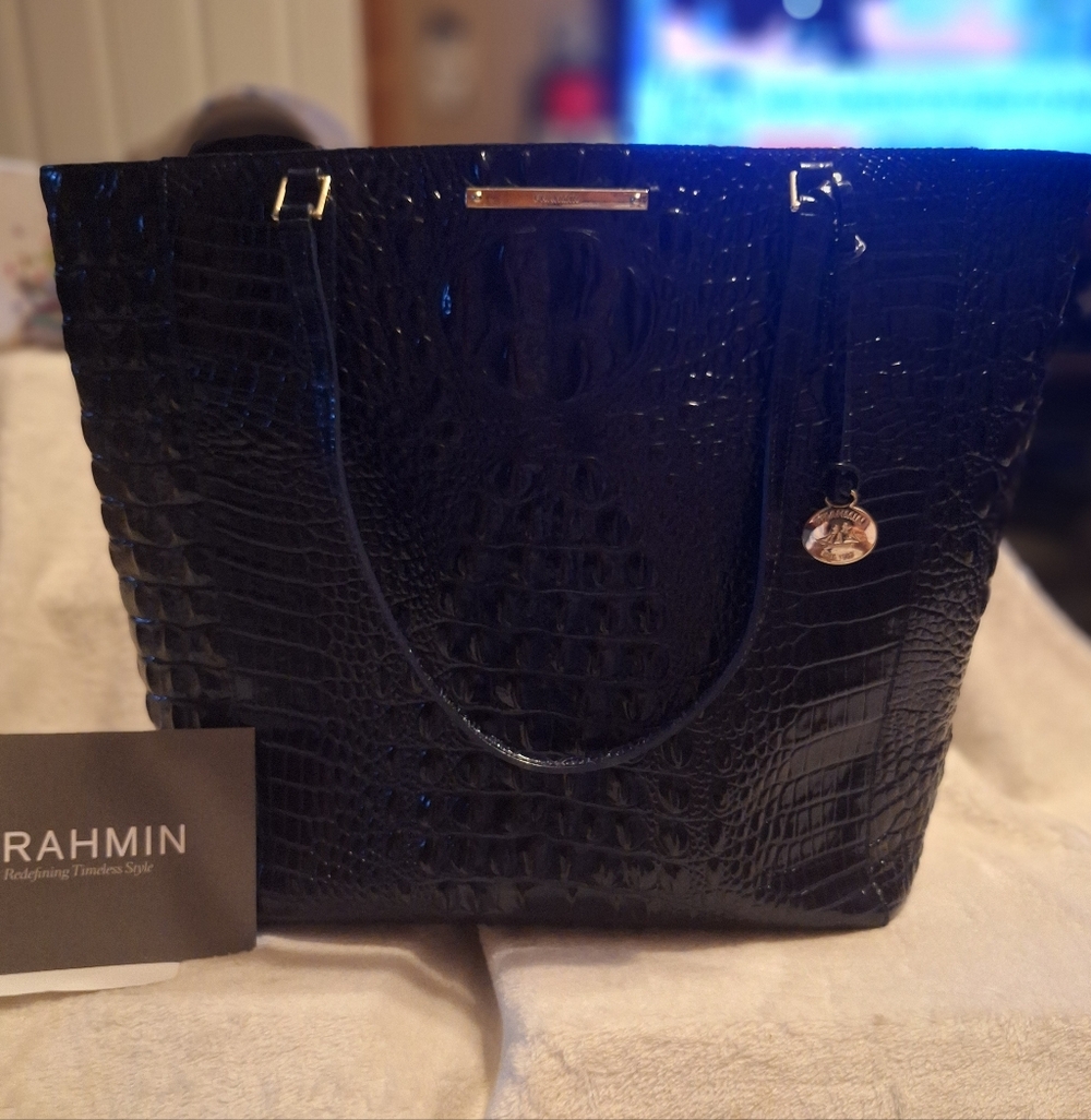 Brahmin Harrison Tote #80151 IK in Navy Blue
